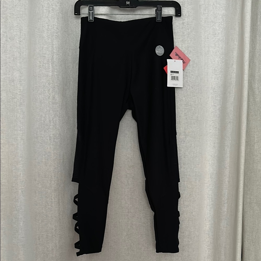 Marika Black Leggings with Cutout Details